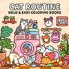 Cat Moments Adult Coloring Book for Relaxation Upgraded Paper