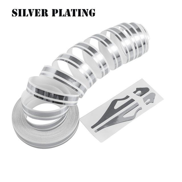 Украшение Линия талии Многоцветная Двойная линия Лента Полоска Парообразный Виниловая наклейка Декаль на кузов автомобиля