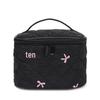 MDNG Embroidered Bow Travel Makeup Bag
