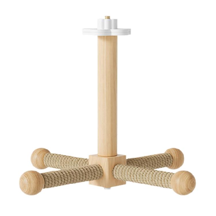 Funny Perches Toy with Rotating Ball Wooden Parrots Ferris Wheel Toy with Perches Windmills Toy For Parakeets Cockatoos