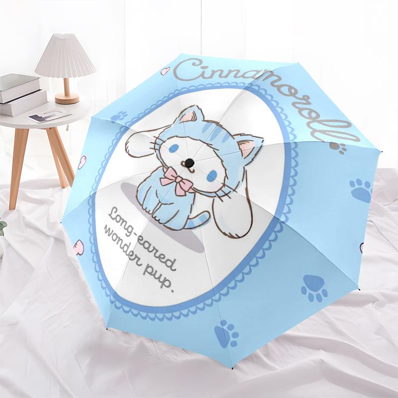 

1pc Cat Decoration Cinnamoroll Theme Automatic Opening and Closing Folding - A Good Choice for Gifts, Fashionable and Convenient Umbrella With Cute Ca