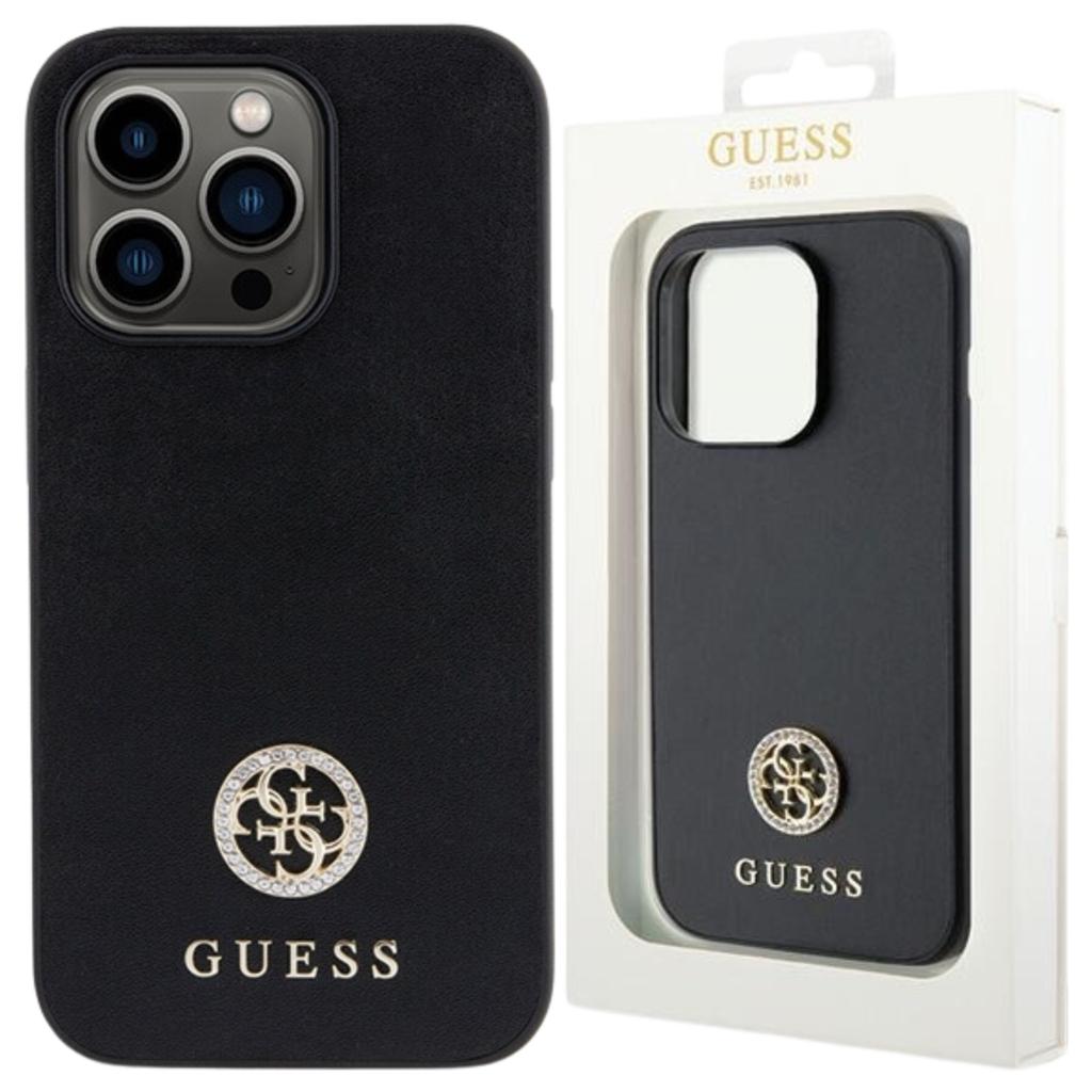 Guess Guhcp13Lps4Dgpk Iphone 13 Pro 6.1 Czarny/Black Hardcase Strass Metal Logo