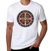 Saint Benedict Medal Tshirt Sports Fans Boys Whites Plus Size Tops Unisexs Workout Shirts