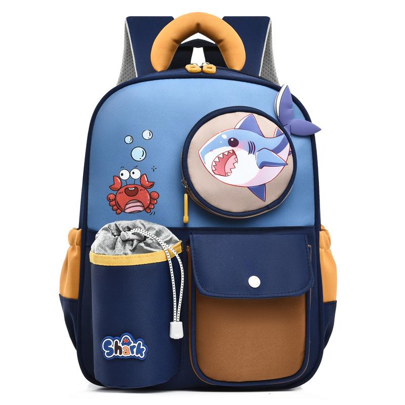 School bag new children's preschool love cartoon bag first grade children double shoulder back