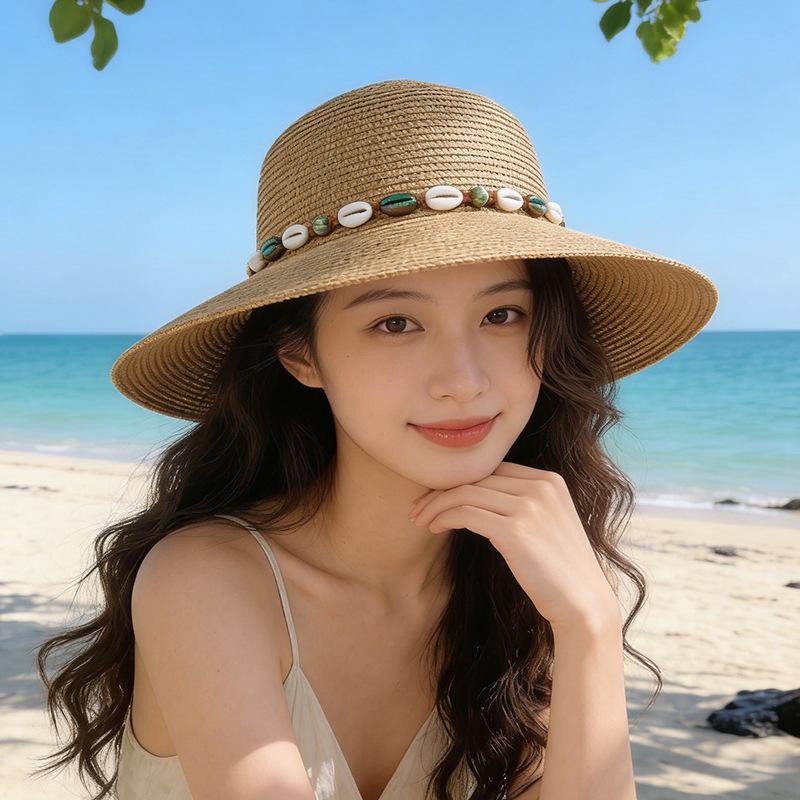 

Outdoor big brim sun hat high quality seaside beach vacation sun hat M（56-58cm）