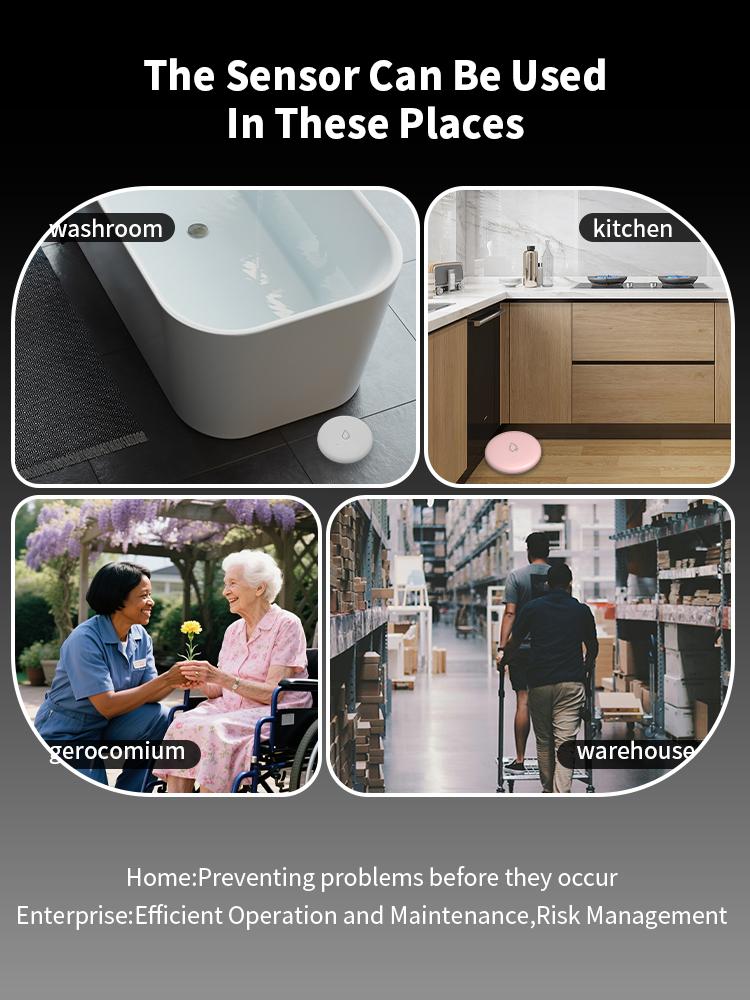 Zigbee Water Leak Detector Professional IP65 Waterproof Protection Tuya Zigbee Smart Flood Leakage Sensor App Remote Metal Probe