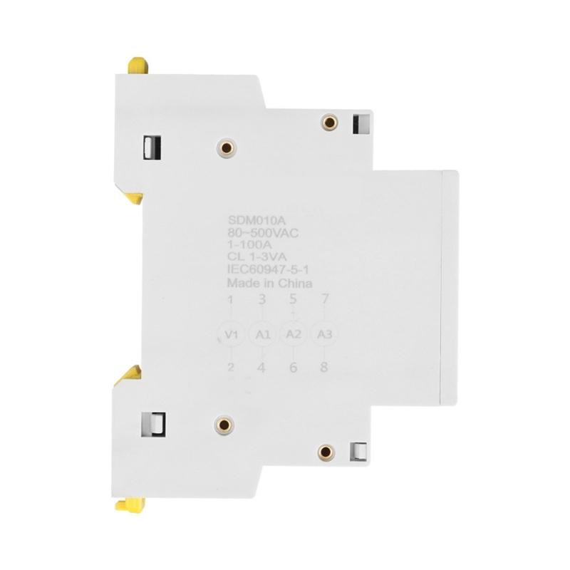 3 Phase Din Rail Voltmeter Ammeter, Digital Energy Meter with 3 Sensors,AC80‑500V 1‑100A Current Power Meter