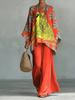 16 European and American women's clothing Y1 large size thin ethnic style dress set Bohemian casual large size jumpsuit