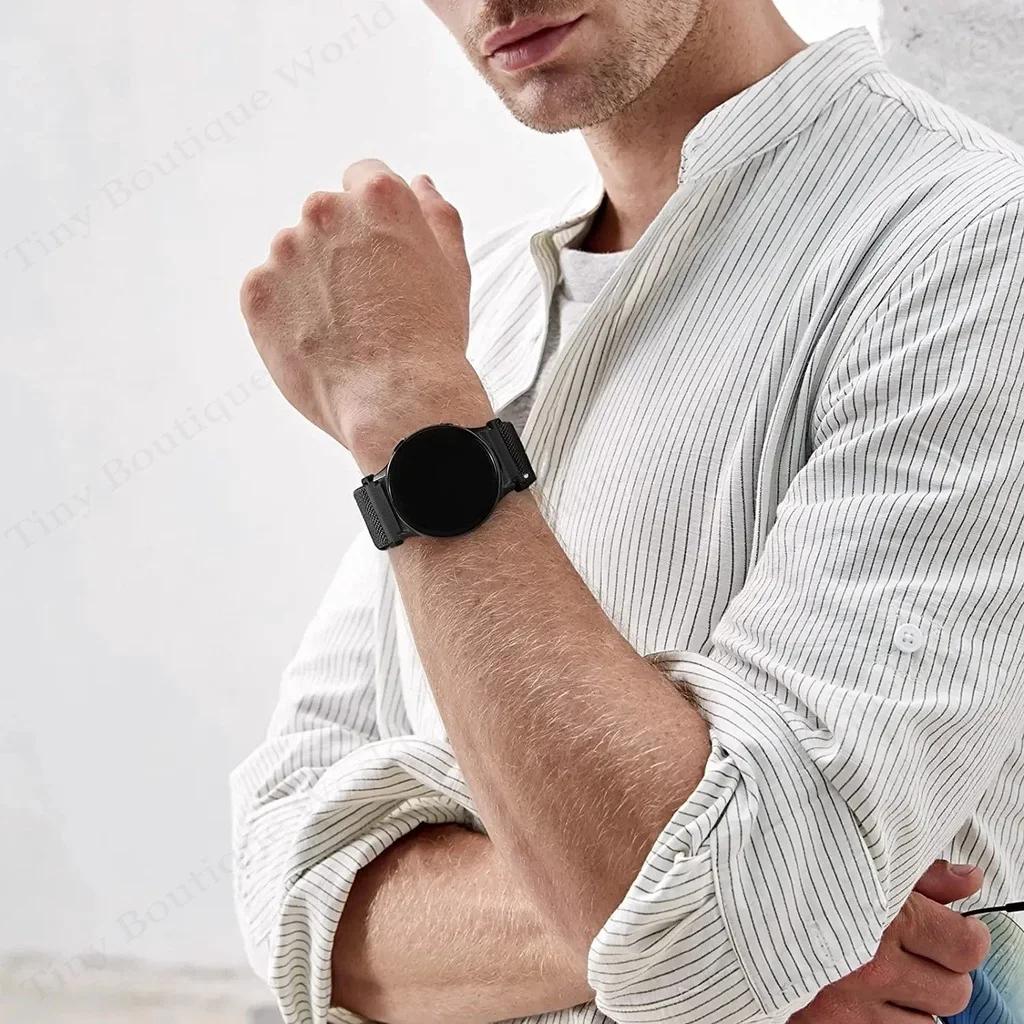 Nylonband för Samsung Galaxy Watch7 6 5 4 40mm 44mm Classic/Active/Gear S3 Frontier 18 20 22mm Sport Loop-rem Amazfit GTS 3 4