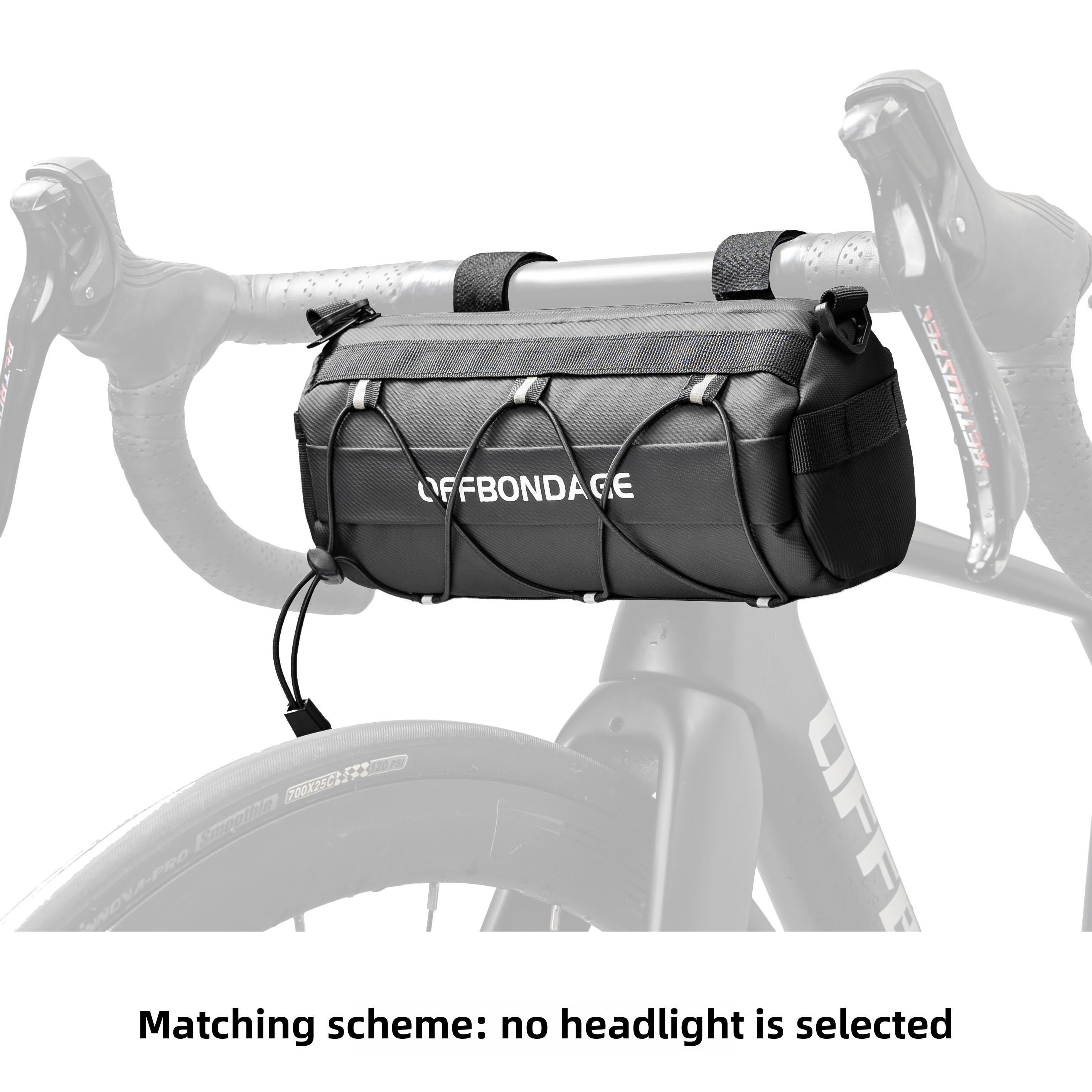 

OFFBONDAGE Bike Front Tube Bag Waterproof Storage Roll Bag Bicycle Handlebar Portable Large Capacity Cycling Accessory mtb Road чёрный