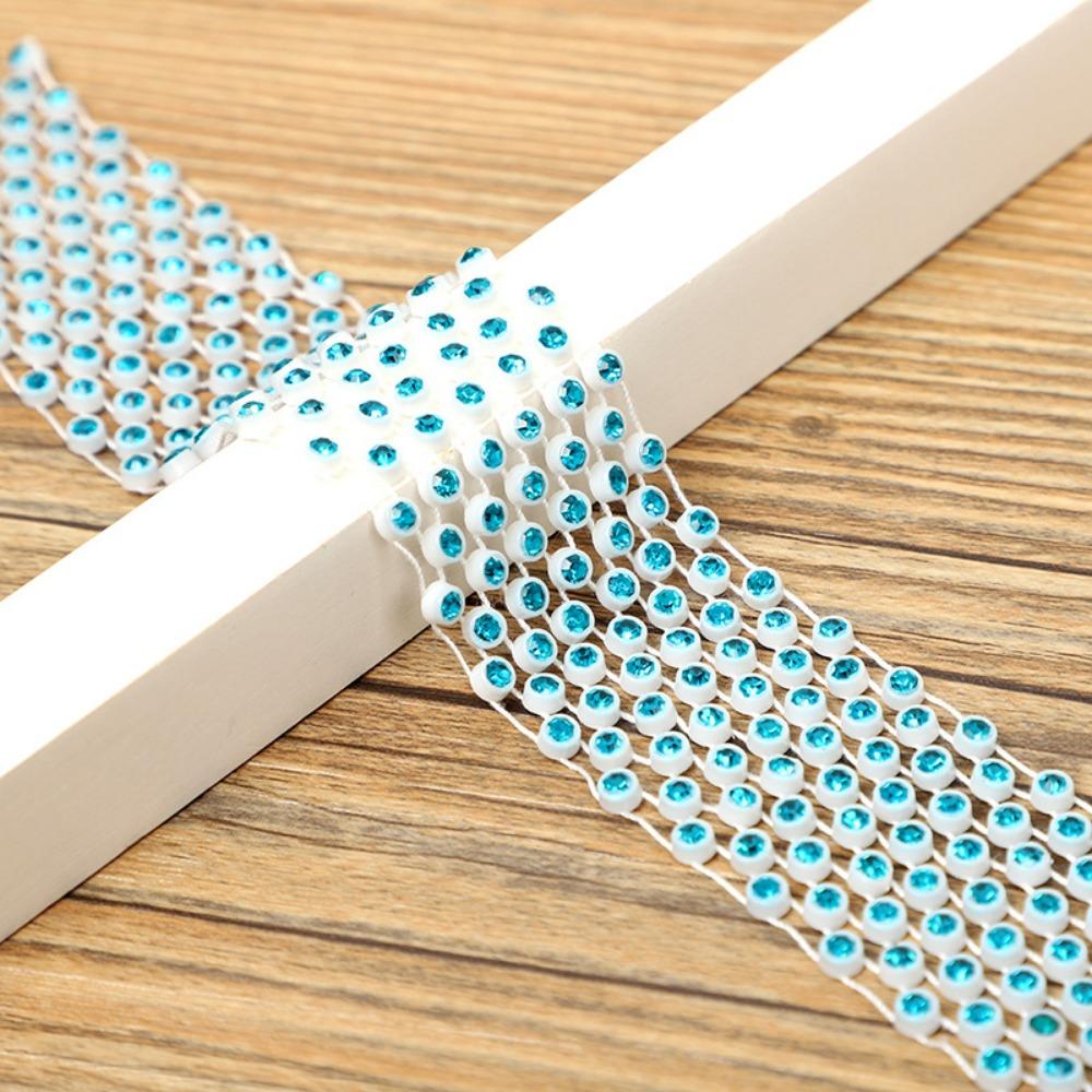 Trendy 1.3M Long Bling Scarf Neckerchief Sparkling Luxury Choker Necklace Crystal Necktie Collar Jewelry Collar