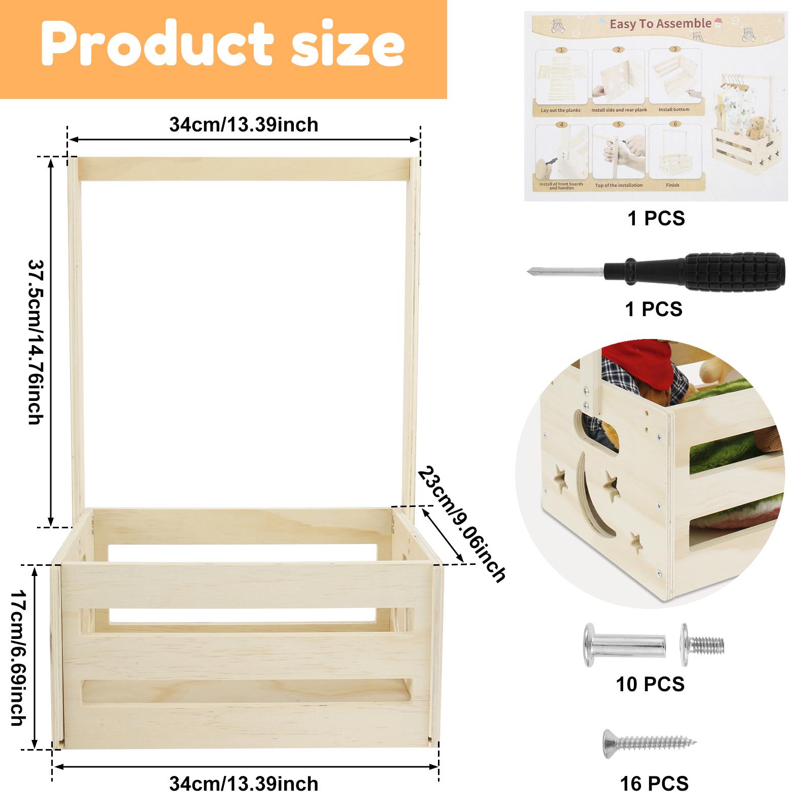 

Деревянный ящик для детского душа, шкаф, гладкое дерево, корзина для детского душа, большая вместимость для игрушек, помощник для новых родителей, ящик для хранения для ванной комнаты Please NOTE the SIZE