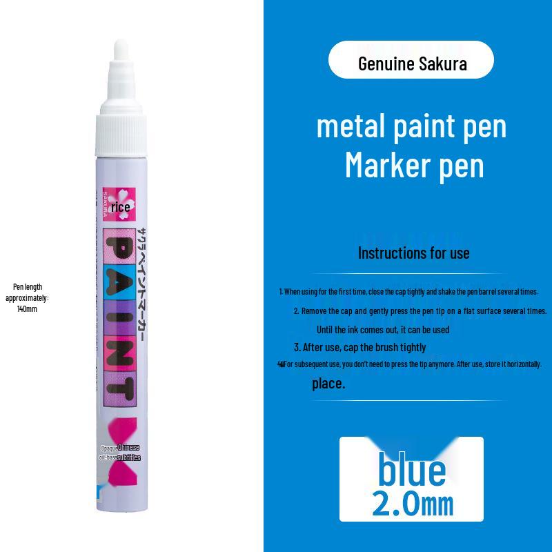 Japan Sakura Gold & White Oil-Based Paint Pen Set for Black Card Art & Drawing