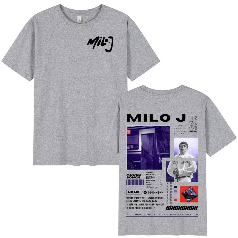 Rapper Milo J 166 Album T Shirt Men Women Fashion Hip Hop Tshirts Male Cotton Casual Oversized Short Sleeve Tshirts Streetwear