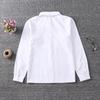 Uniform Long Sleeve Shirt With Pleated Front For Student Fashion
