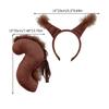Squirrel Ear Heandband and Squirre Tail for Kid Adult Halloween Cosplay Parties
