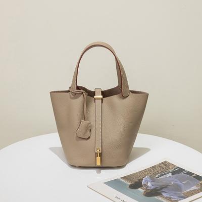 Tasche Sommer Hand Eimer Korb Damen Tasche aus echtem Leder Handtasche
