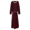 SanCai Elegant Knit Two-Piece Sweater & Skirt Set