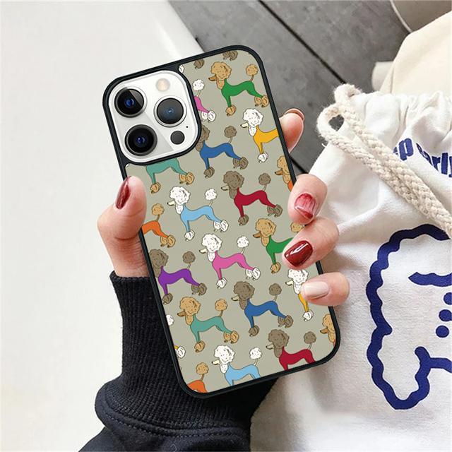 Poodles cartoon Girly Cute Coque Shell For iPhone 17 Air 15 16 14 13 12 Pro Max 11 Pro Max Plus Phone Case Cover