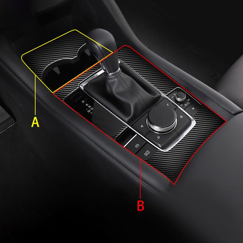 For Mazda 3 BP 2019 2020 2021 2022 2025 2024 2025 Stainless Car Central Console Gear Shift Panel Water Cup Cover Accessories