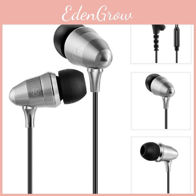 Silver Bullet Earphones Metal Deep Bass Wired Inear Headphones For Music Lovers