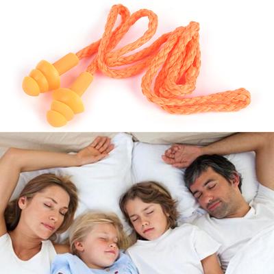 1Pc Soft Silicone Corded Ear Plugs Reusable Hearing Protection Earplugs