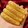 Dubai 24K Gold Ethnic Peacock Tail Bracelet - Hollow Design, Live Broadcast Hot Seller