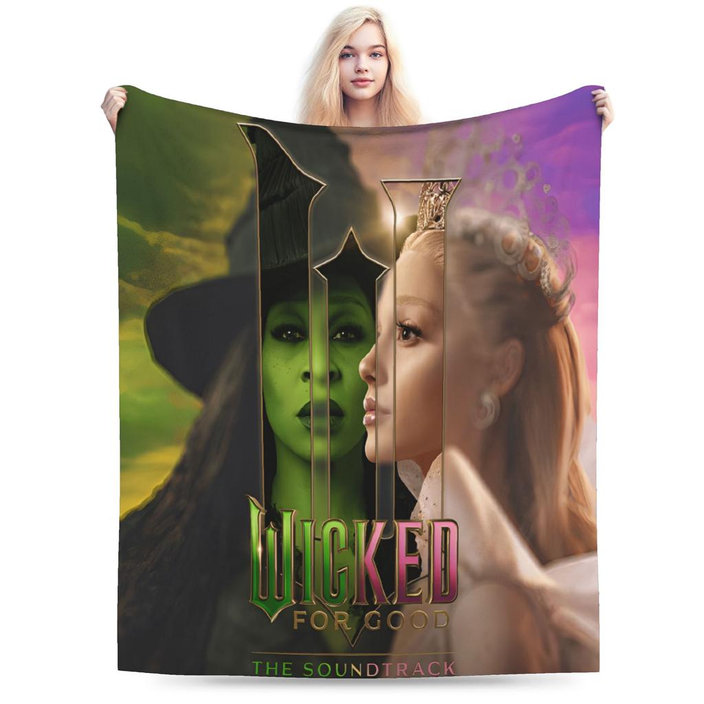 Wicked For Good Merch Blankets Lightweight Thin Fleece Throw Blankets Comfortable Rug Piece