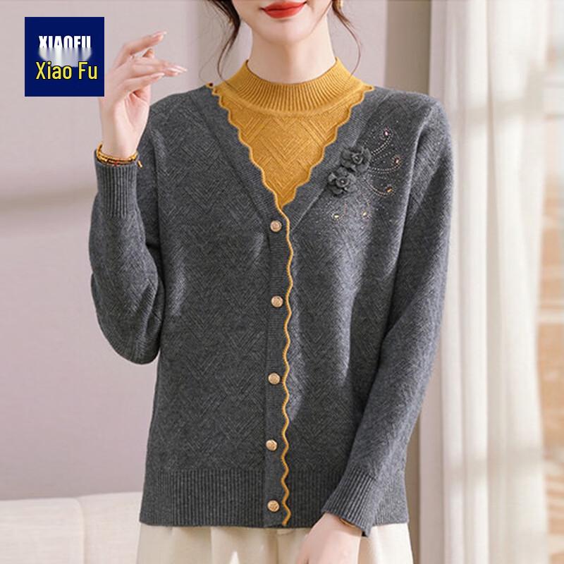 Women's Velvet Lined Mid-Aged Sweater