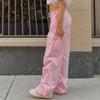 Clothing Plus Size Drawstring Low Waist Parachute Loose Fit Sweatpants Pants Women Joggers Cargo Pants Streetwear Outfits