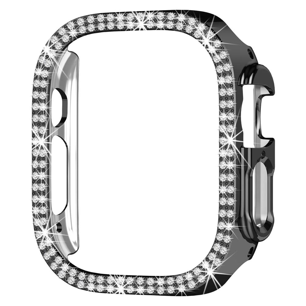 Diamond Cover For Apple Watch Case Ultra/Ultra 2 49mm Accessories Protector Diamond Hard PC Bumper Frame iWatch Protective Cases