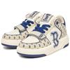 MLB Chunky Liner Basic Mid Top Skateboard Shoes Unisex Brown White Blue 3ASXLM13N-43BGL