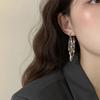 Bling Bling Metal Sequin Earrings Zinc Zinc Alloy Gold Earrings Exquisite Long Tassel Dangle Earrings  Gift