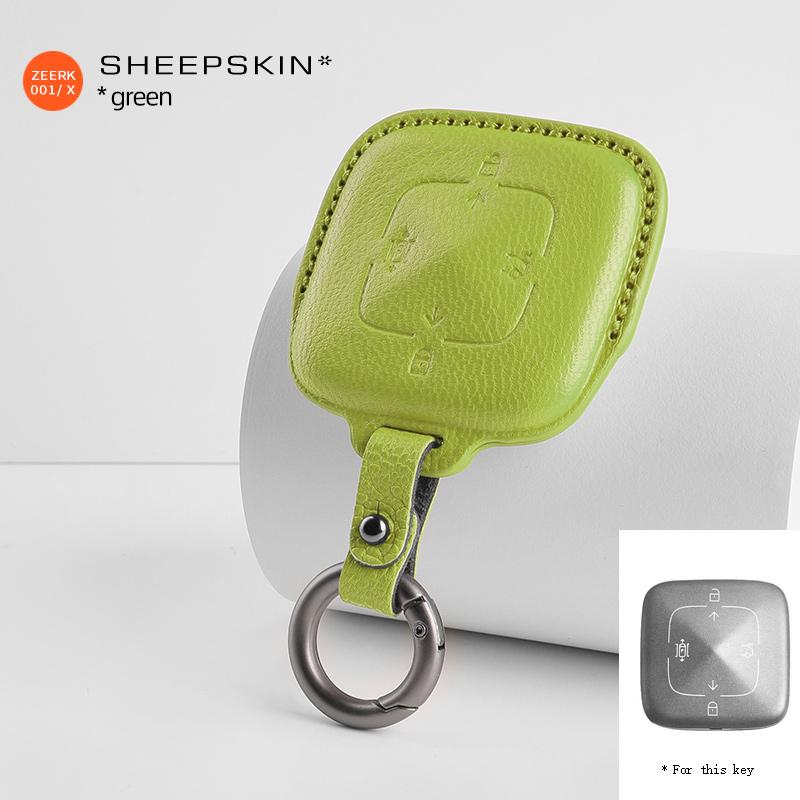 car Key protection shell Sheepskin For For zeeker 001 009 zeeker X intelligent Bluetooth key case Auto keychain accessories