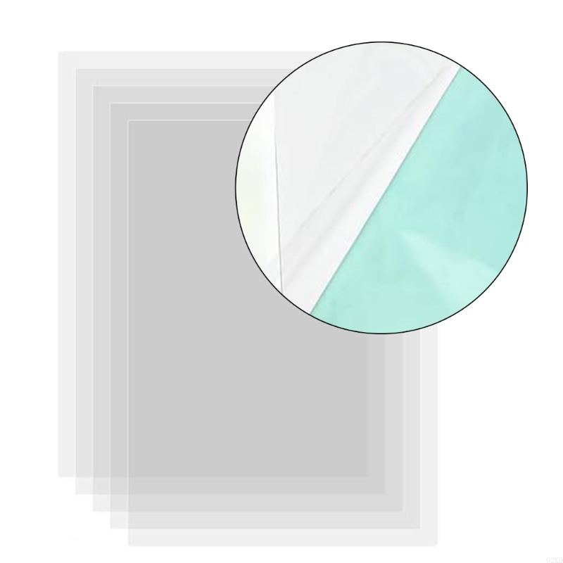 62KD 50Pieces Clear Crafts Acetate Sheets Heat Resistant Blank Plastic Stencils for Vinyls Cutting Quilting and Scrapbooking