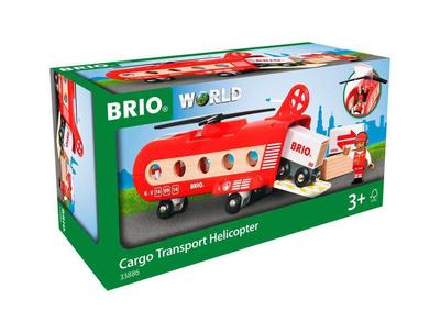 BRIO WORLD Cargo Helicopter Ages 3 and Up Wooden 33886 [8 Pieces] (Helicopter Toy)