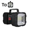 Multi-functional Outdoor High-brightness Dual-head Dual-direction Handheld ABS LED Searchlight USB Rechargeable Output Function