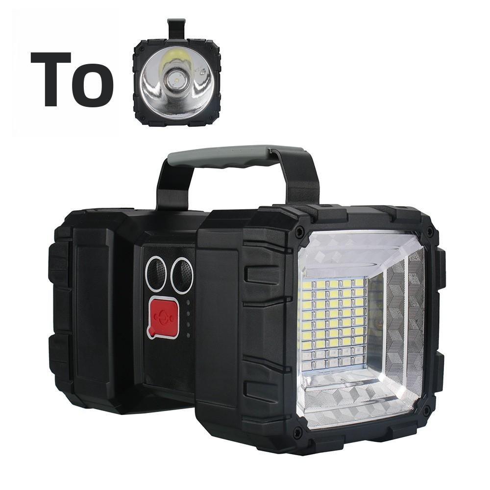 Multi-functional Outdoor High-brightness Dual-head Dual-direction Handheld ABS LED Searchlight USB Rechargeable Output Function