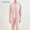 [Zero Carbon Lyocell] V-Neck Skin-Friendly Pajamas, Three-Quarter Sleeve Long Pants Loungewear Set