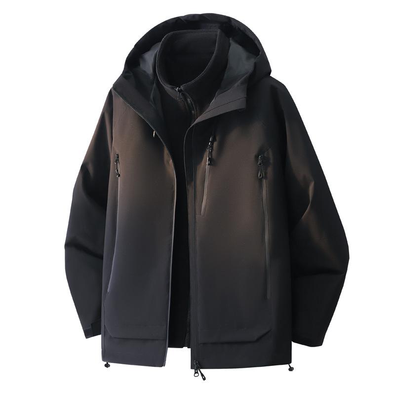 Hooded Jacket Three-in-one Men's Spring and Autumn Tide Brand Jacket Outdoor Windproof Mountaineering Suit Men