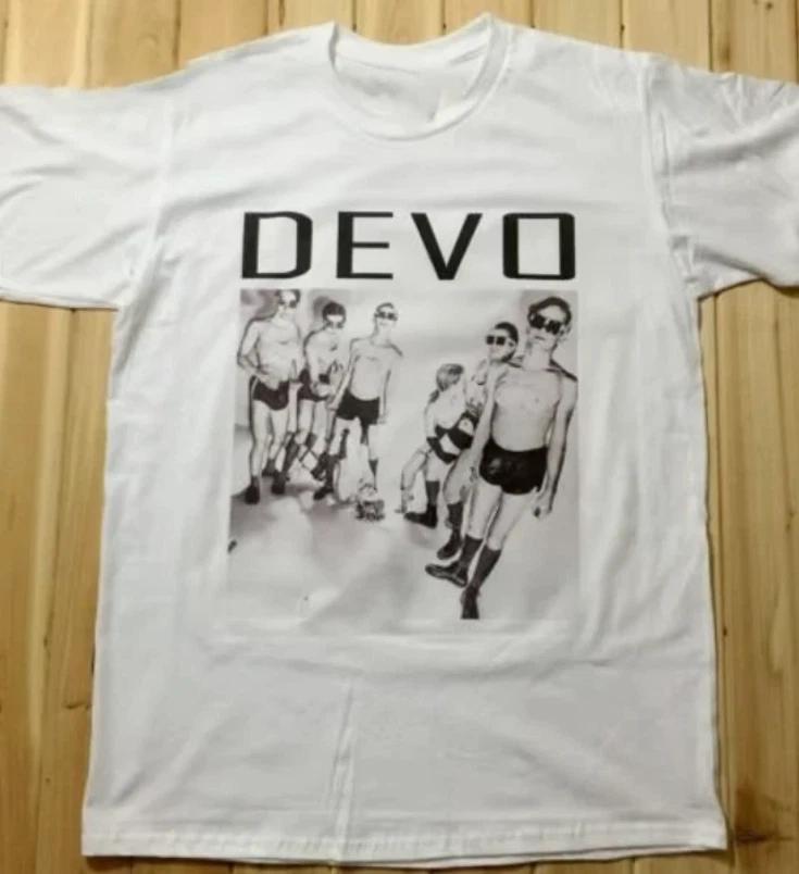 Rare Devo Band Short Sleeve White S-2345XL Unisex T-Shirt GC3374 M