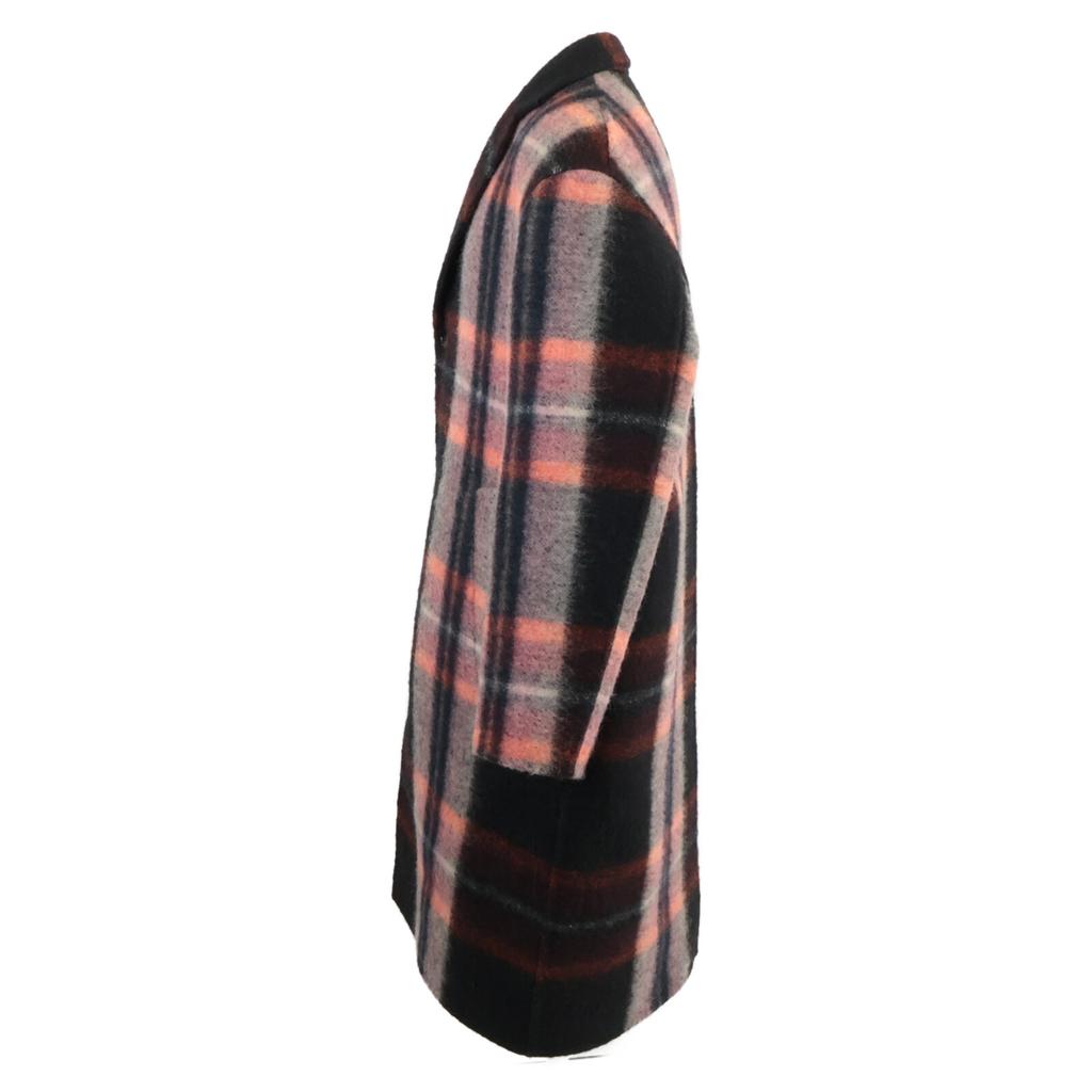 Jil Sander Excellent Condition 21AW JSMT120309 Checkered Chesterfield Coat Coat 46 Black X orangeUsed