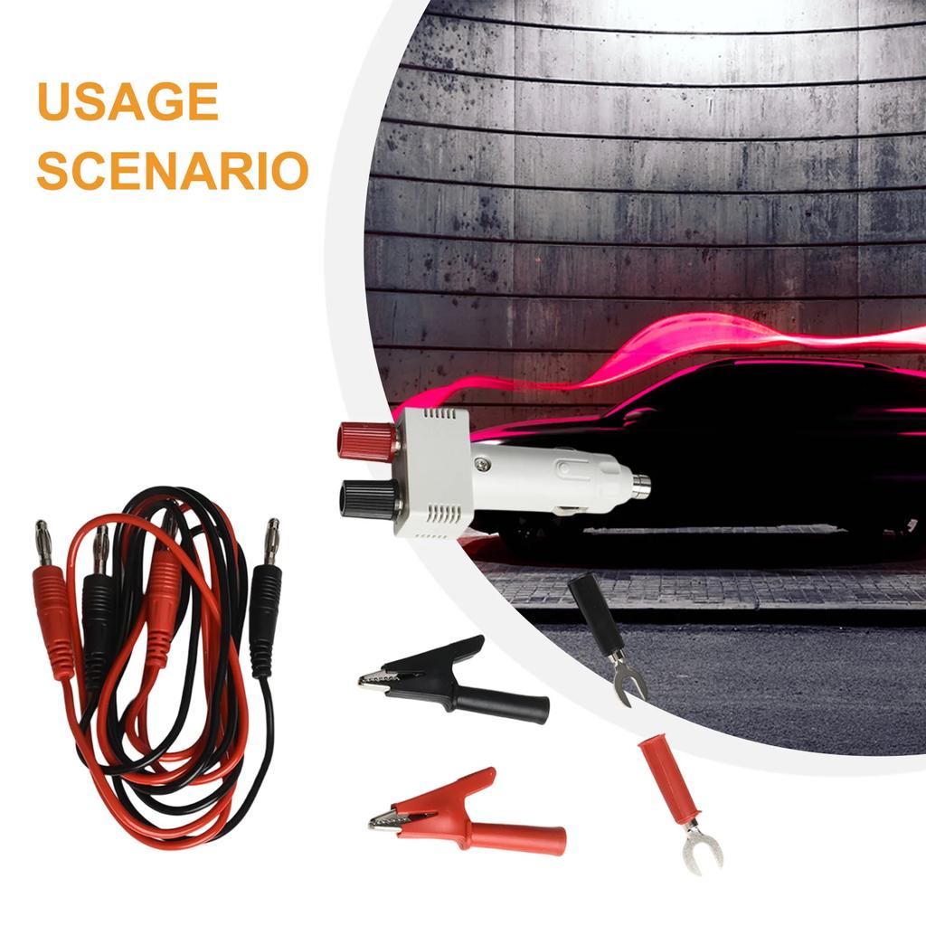 Connector Tool Kit Car Power Cord Car Testing Tools 12V Power Supply Extension Breakdown Voltage 1000V Copper ABS Construction