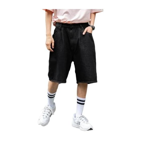 [WEGO] Unisex Shorts, Denim, Baggy Shorts, Denim Shorts, Trousers, Half Pants, Shorts, Bottoms, Clothes, Summer Clothes, Streetwear, Gifts, Presents,