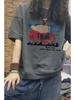 Women's Short-Sleeve White T-Shirt - Spring & Summer 2023 Trendy Loose Fit with Round Neck & Graphic Print