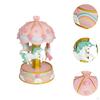 Handcrafted Carousel Music Box with LED Lights for Special Events