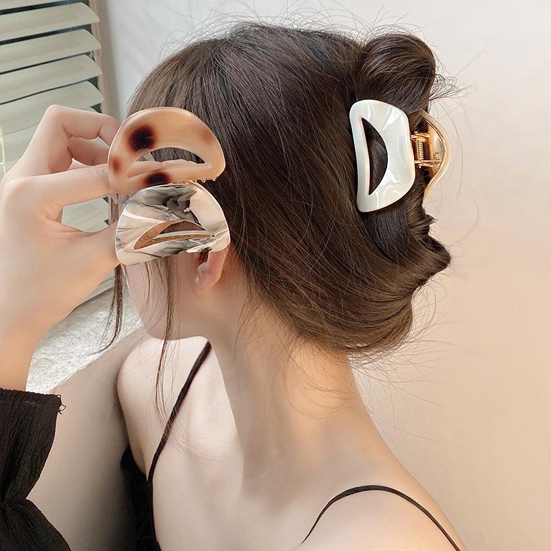 New Acetate Patch Alloy Clip Medium Shark Clip Hair Clip Hair Accessory for Women with Updo Hair On The Back of The Head
