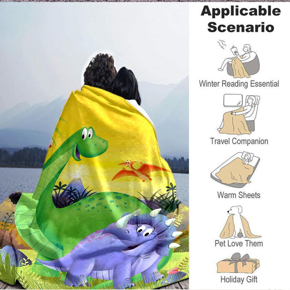 1pc Dinosaur, Prehistoric Blanket Lightweight Flannel Blanket Throw Blanket For Sofa, Bed, Travel, Camping, Livingroom, Office yy251015150