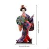 Traditional Japanese Figurine Rectangular Base Doll Textile Clothing Figure