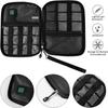 Travel Cable Organizer Bag Waterproof Portable Electronic Accessories Organizer for USB Cable Cord Phone Charger Headset Wire SD Card with 5pcs Cable